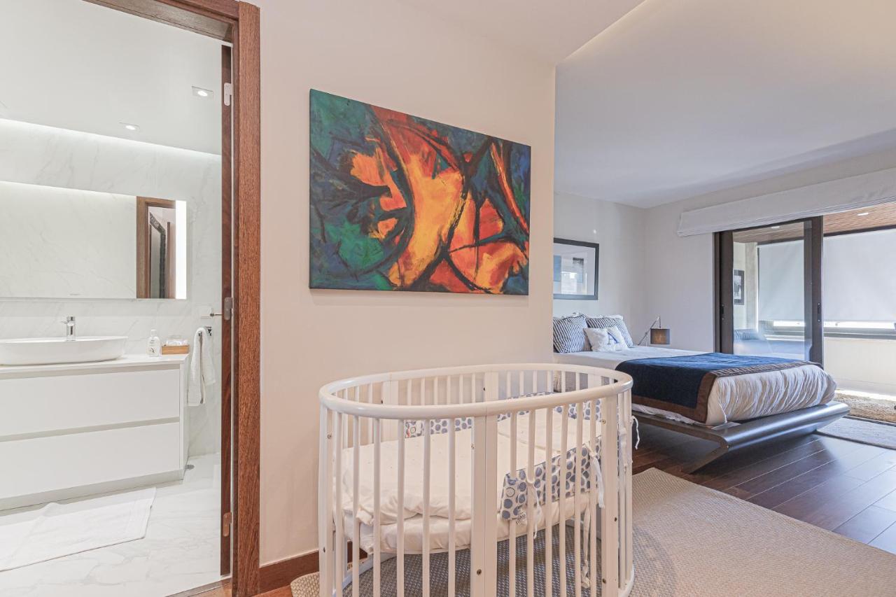 Apartamento Lujoso Ap con piscina frente al mar Cascaes Exterior foto