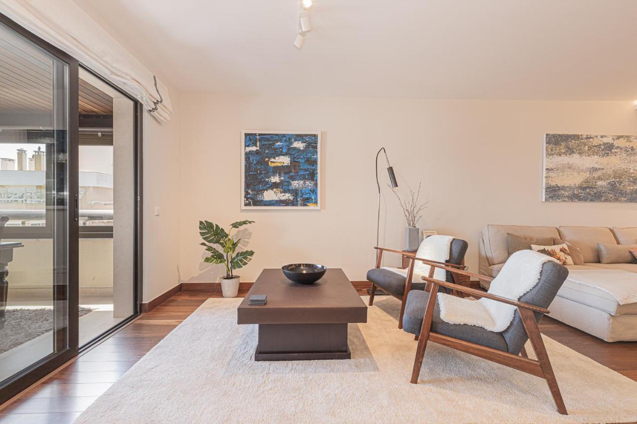 Apartamento Lujoso Ap con piscina frente al mar Cascaes Exterior foto