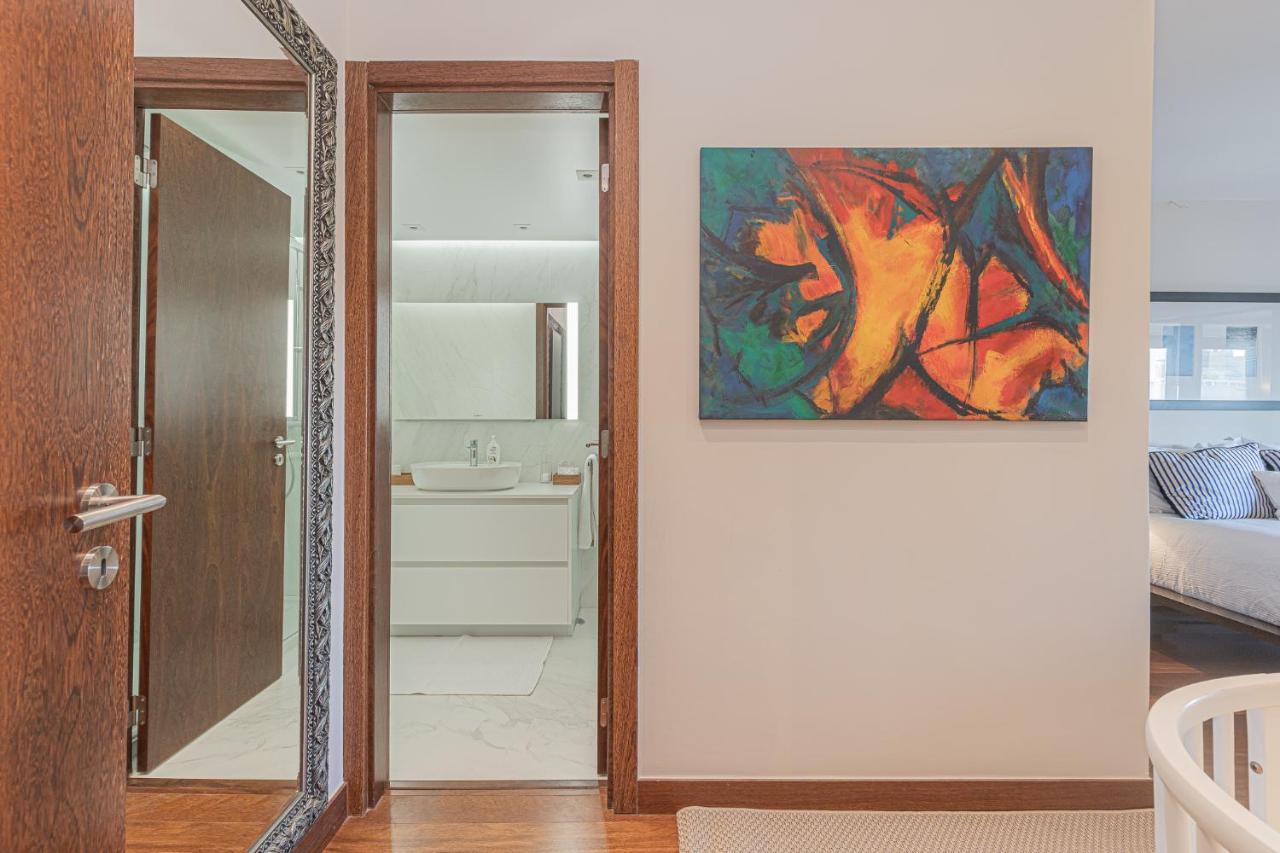 Apartamento Lujoso Ap con piscina frente al mar Cascaes Exterior foto